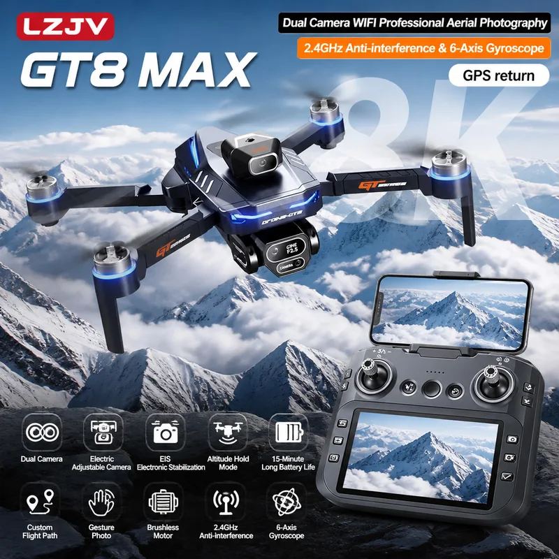 Drone Multispectral - GT8 Max Foldable Drone 8K HD