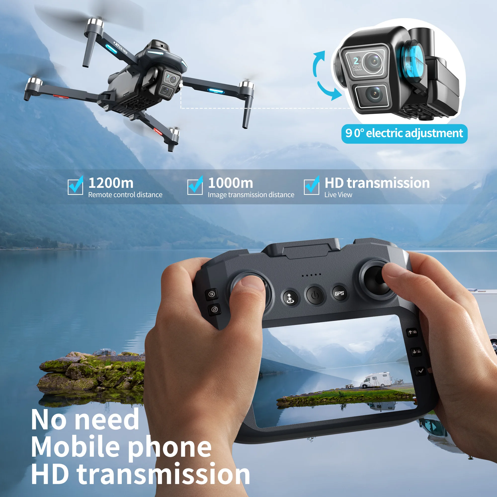 Original XT606 MAX GPS Drone H - огляд і ціна Drone Multispectral